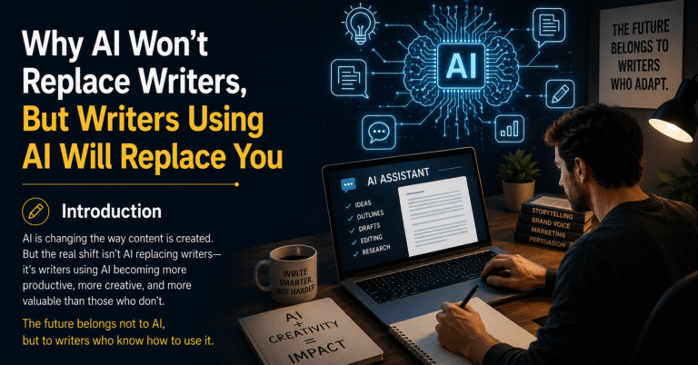Why AI Won’t Replace Writers, But Writers Using AI Will Replace You
